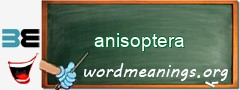 WordMeaning blackboard for anisoptera